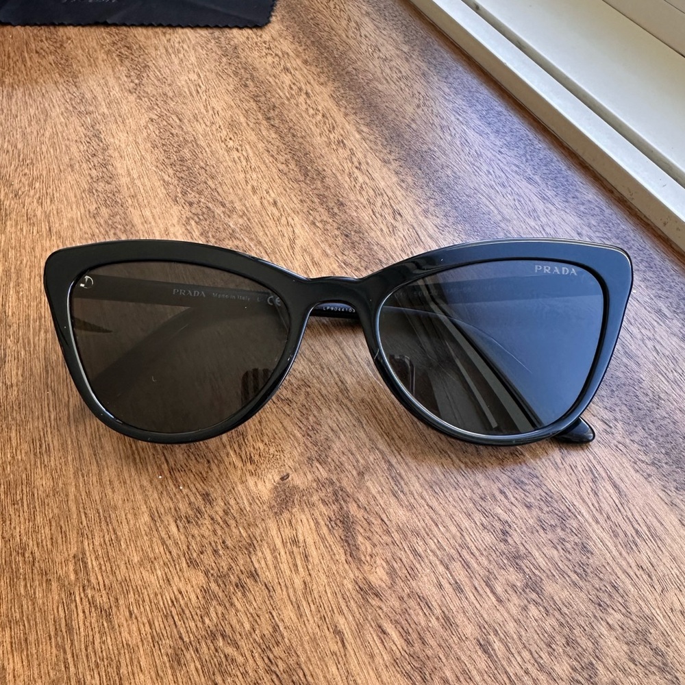Prada Black Cat-Eye Sunglasses with Case - Picture 5 of 11
